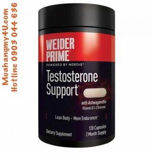 Weider Prime Testosterone Support, 120 Capsules