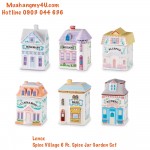 Lenox Spice Village 6 Pc. Spice Jar Garden Set.
