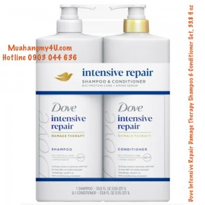 Dove Intensive Repair Damage Therapy Shampoo & Conditioner Set, 33.8 fl oz