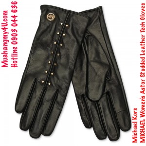 Michael Kors MICHAEL Women´s Astor Studded Leather Tech Gloves