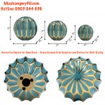 Decorative Objects for Home Decor – Glossy Ceramic Orbs Sculpture and Statues for Shelf Styling