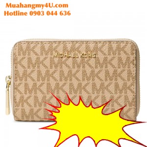 MICHAEL MICHAEL KORS Signature Jet Set Zip-Around Card Case